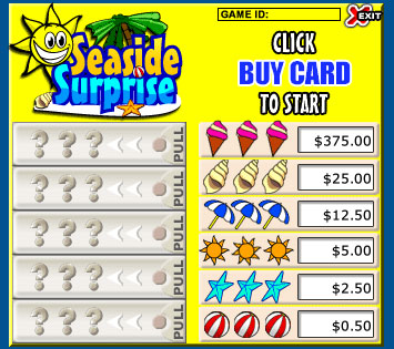 bingo cafe seaside surprise pull tabs online instant win game