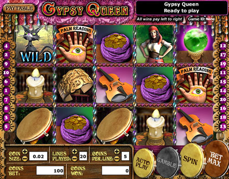 bingo cafe gypsy queen 5 reel online slots game